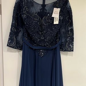 JVN by Jovani evening gown. Navy. Size 14. New with tags.